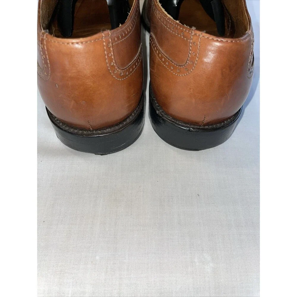 Pitti Shoes Firenze Italy Captoe Dress Shoes Mens Sz 9.5 M Brown Leather Oxfords